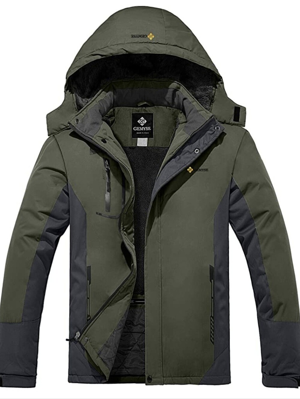 GEMYSE Men's Mountain Waterproof Ski Snow Jacket Winter Windproof Rain Jacket